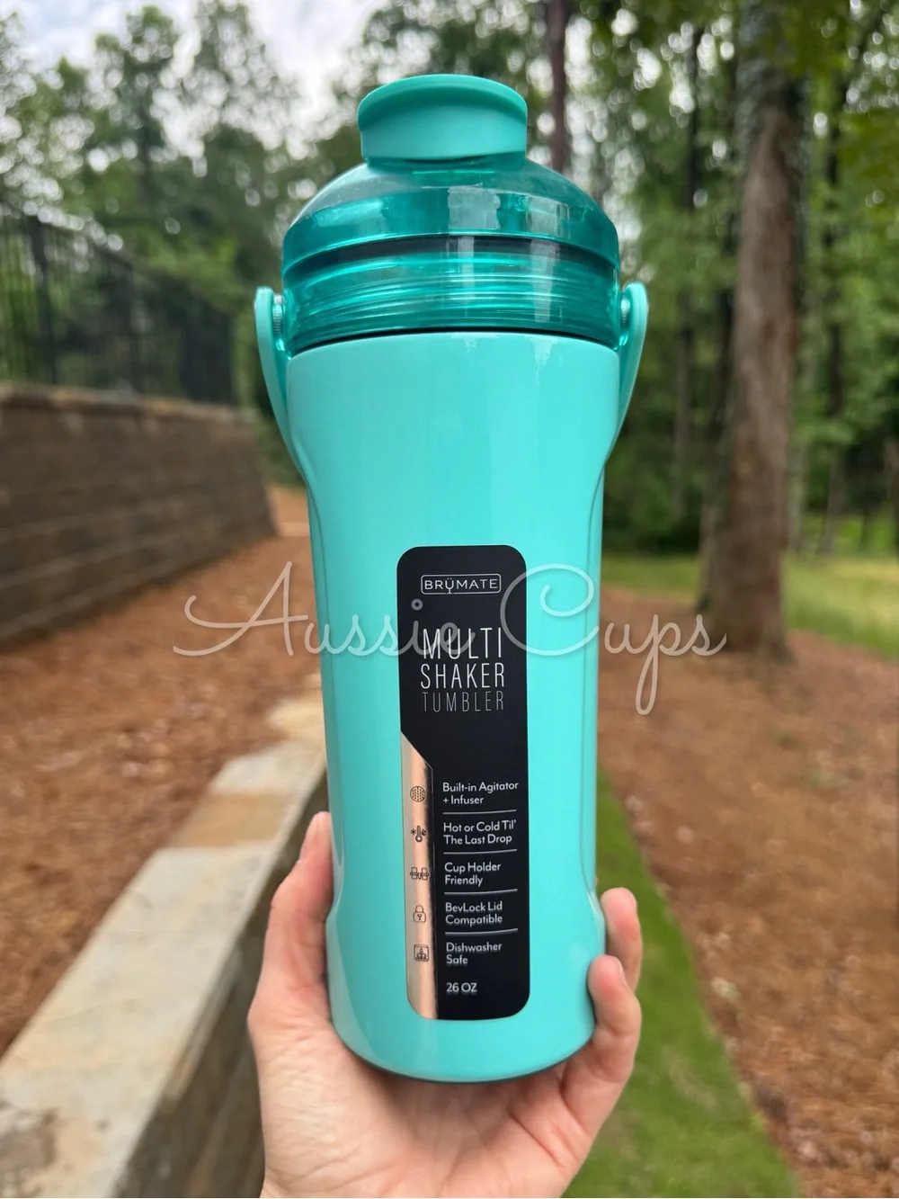 Aqua BrüMate Multi Shaker Tumbler — Turquoise light blue color, flawed